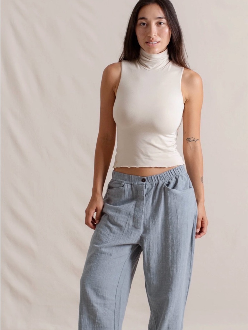 Indigo Luna Hitomi Muse Collection Ritual Top in Pearl, S - Picture 3 of 5